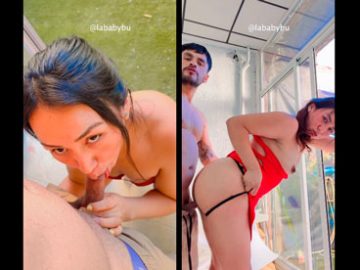 LE-SUBE-SU-VESTIDO-ROJO-LE-CORRE-LA-TANGA-Y-LA-PENETRA-DURO-DE-PIE